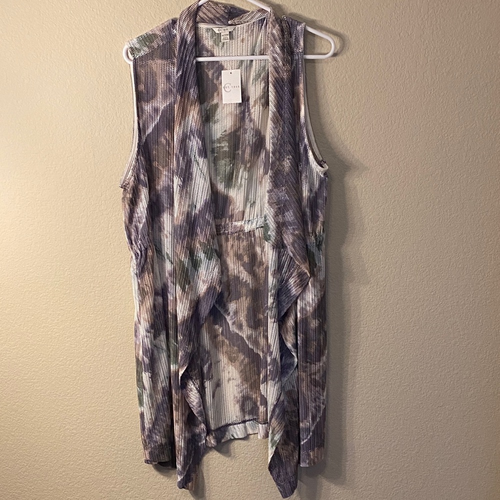 Sleeveless Multicolor Drape Vest